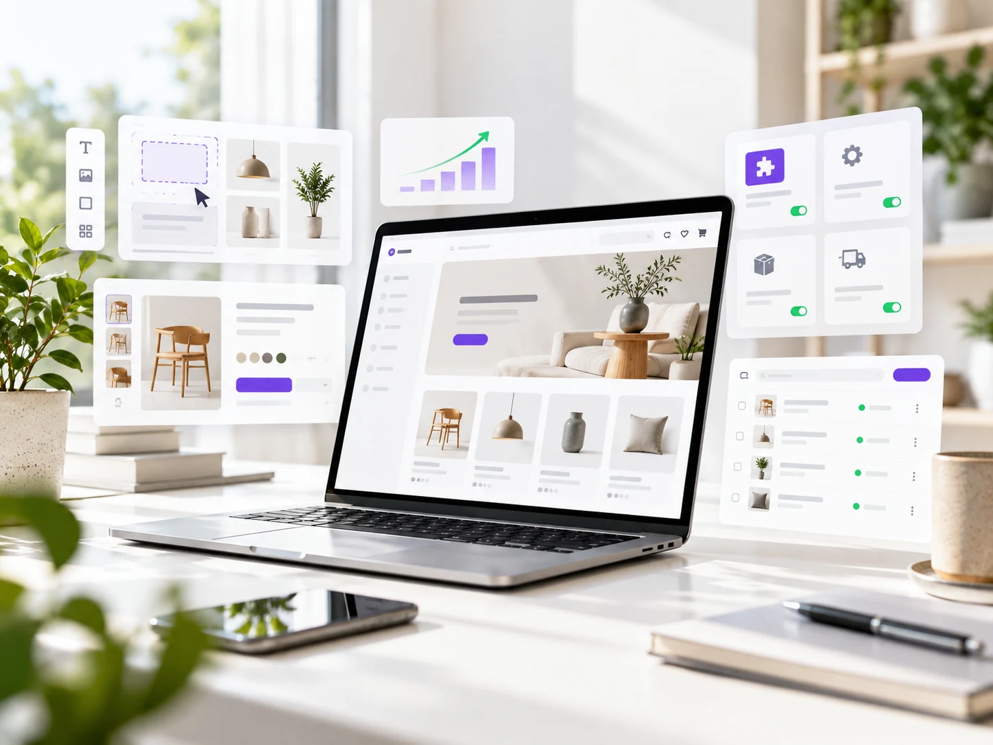 Astro-Commerce-Szene mit schlankem Frontend, Komponenten und E-Commerce-Modulen